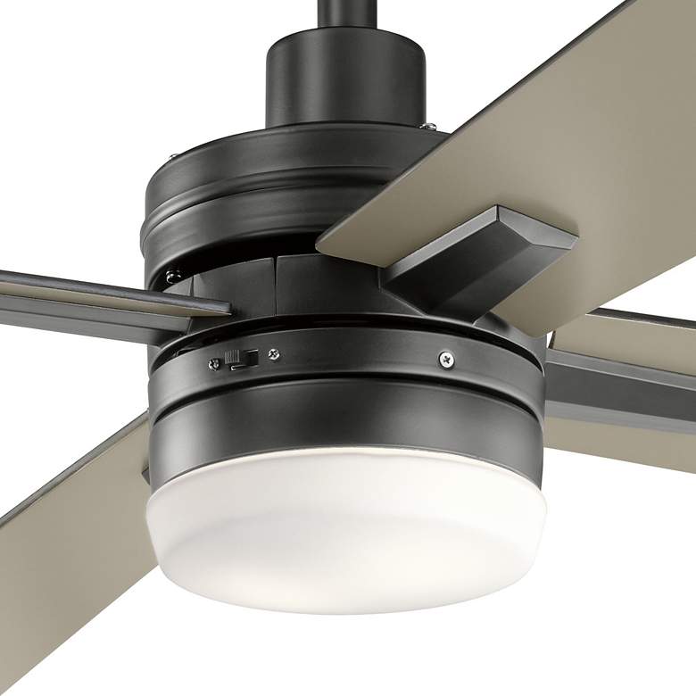 Image 4 52" Kichler Lija LED Satin Black 4-Blade Ceiling Fan more views