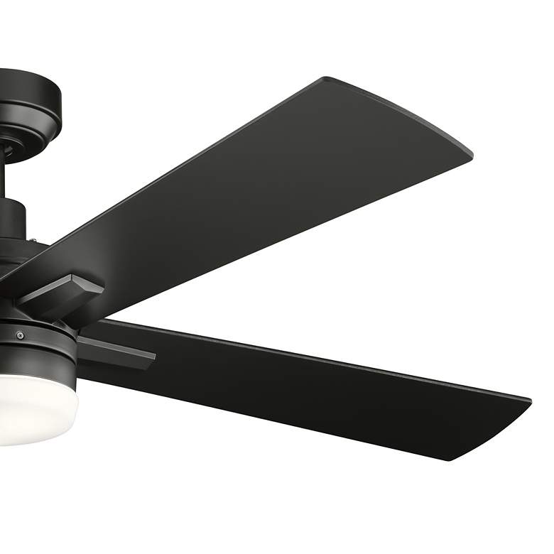 Image 5 52" Kichler Lija LED Satin Black 4-Blade Ceiling Fan more views