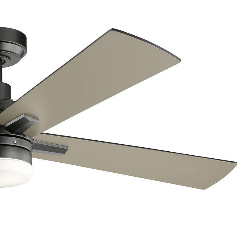 Image 6 52" Kichler Lija LED Satin Black 4-Blade Ceiling Fan more views