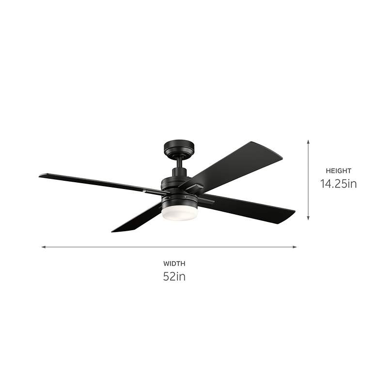 Image 7 52" Kichler Lija LED Satin Black 4-Blade Ceiling Fan more views