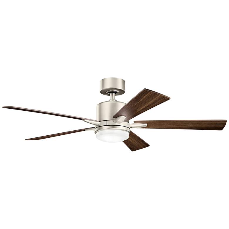 Image 2 52" Kichler Lucian Brushed Nickel LED Ceiling Fan with Wall Control