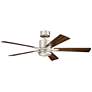 52" Kichler Lucian Brushed Nickel LED Ceiling Fan with Wall Control