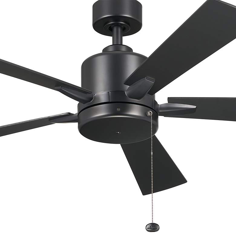 Image 3 52" Kichler Lucian II Satin Black Pull-Chain Indoor Ceiling Fan more views
