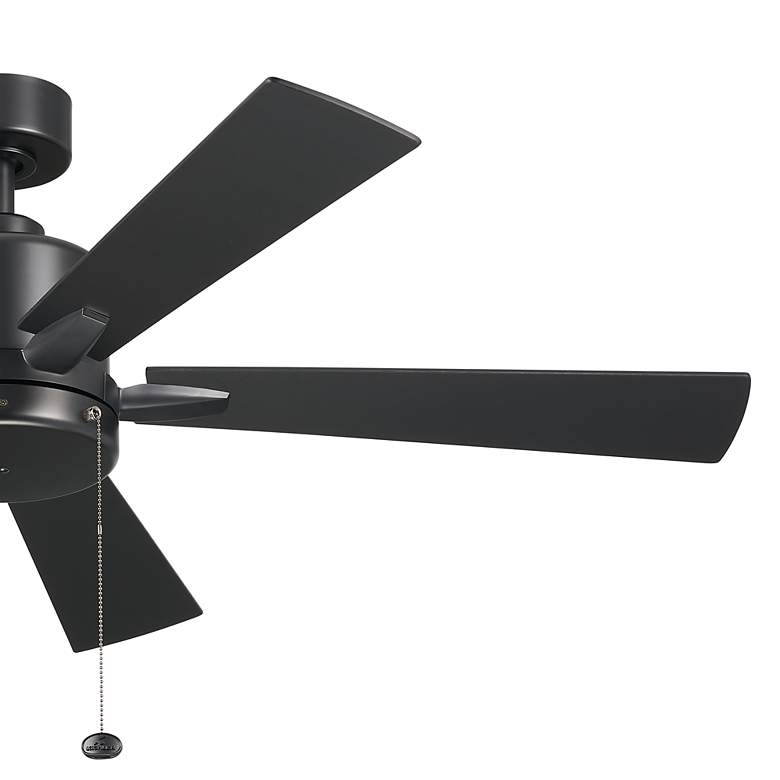 Image 3 52 inch Kichler Lucian II Satin Black Pull-Chain Indoor Ceiling Fan more views