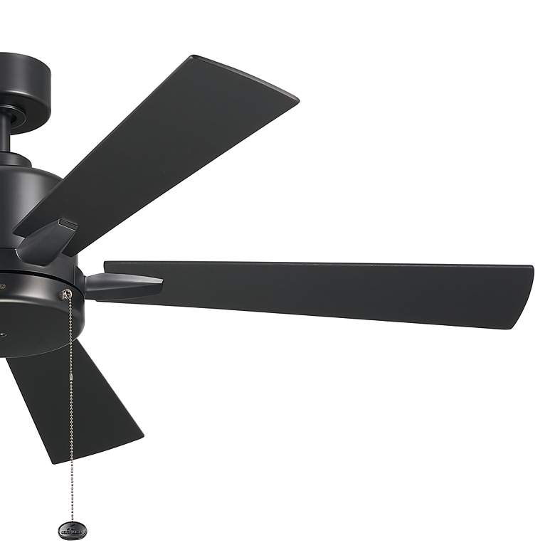 Image 4 52" Kichler Lucian II Satin Black Pull-Chain Indoor Ceiling Fan more views