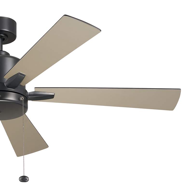 Image 4 52 inch Kichler Lucian II Satin Black Pull-Chain Indoor Ceiling Fan more views