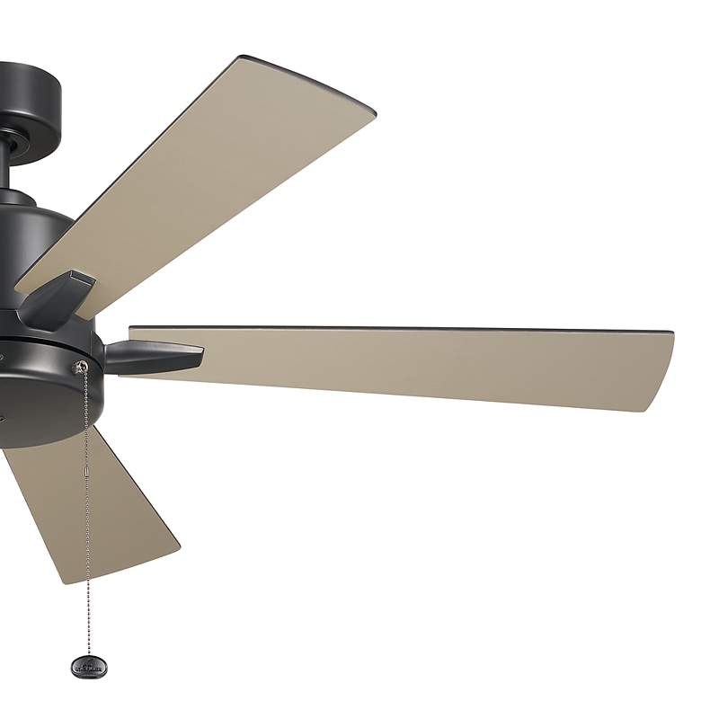 Image 5 52" Kichler Lucian II Satin Black Pull-Chain Indoor Ceiling Fan more views
