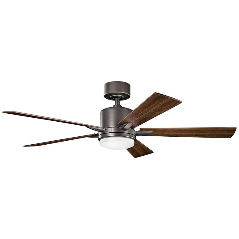 Image 2 52 inch Kichler Lucian Olde Bronze LED Ceiling Fan with Wall Control