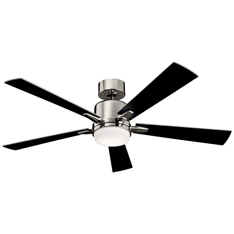 Image 2 52" Kichler Lucian Polished Nickel LED Ceiling Fan with Wall Control
