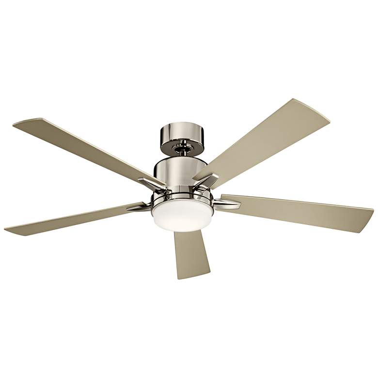 Image 4 52" Kichler Lucian Polished Nickel LED Ceiling Fan with Wall Control more views