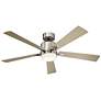52" Kichler Lucian Polished Nickel LED Ceiling Fan with Wall Control