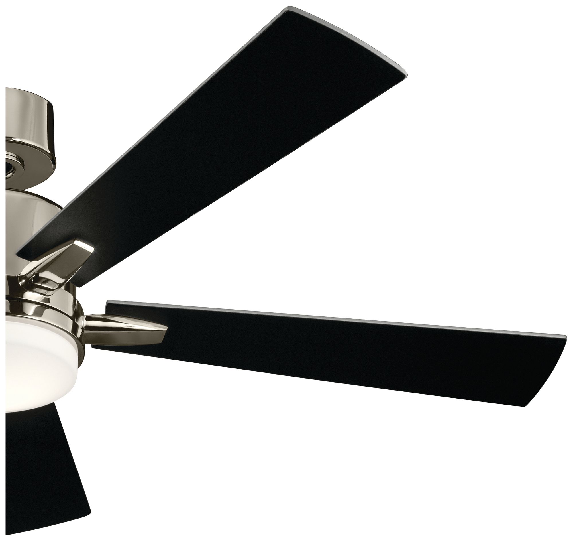 Image 6 52" Kichler Lucian Polished Nickel LED Ceiling Fan with Wall Control more views