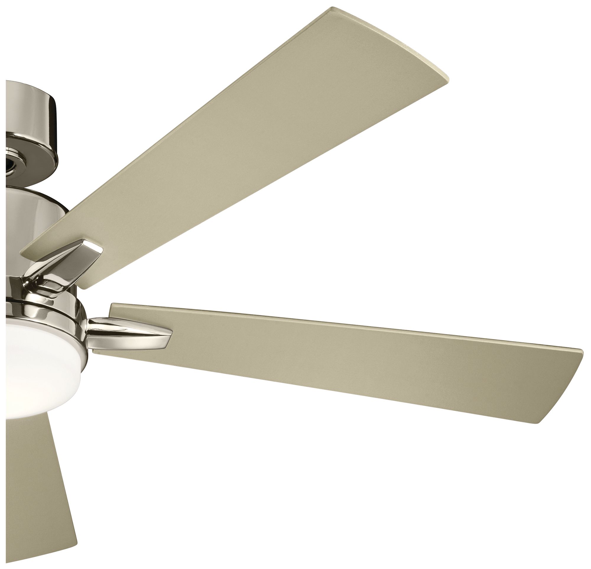 Image 7 52" Kichler Lucian Polished Nickel LED Ceiling Fan with Wall Control more views