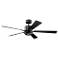 52" Kichler Lucian Satin Black LED Ceiling Fan with Wall Control