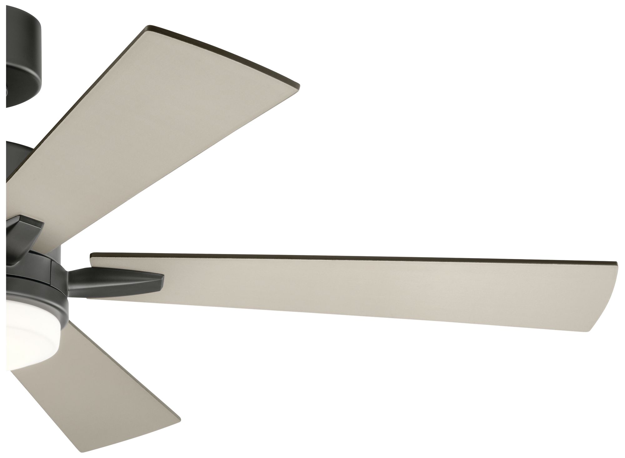 Image 2 52" Kichler Lucian Satin Black LED Ceiling Fan with Wall Control more views