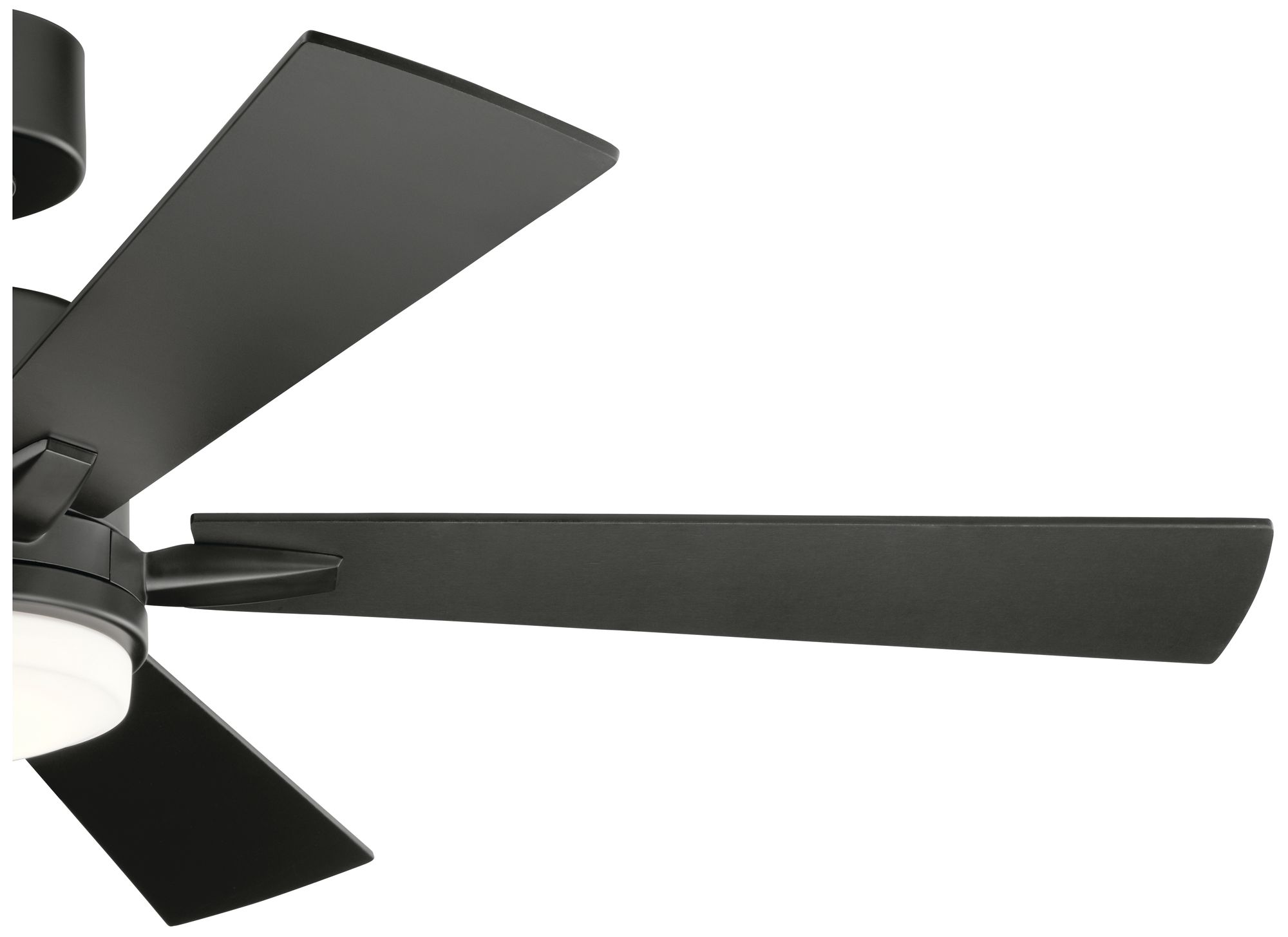 Image 3 52" Kichler Lucian Satin Black LED Ceiling Fan with Wall Control more views