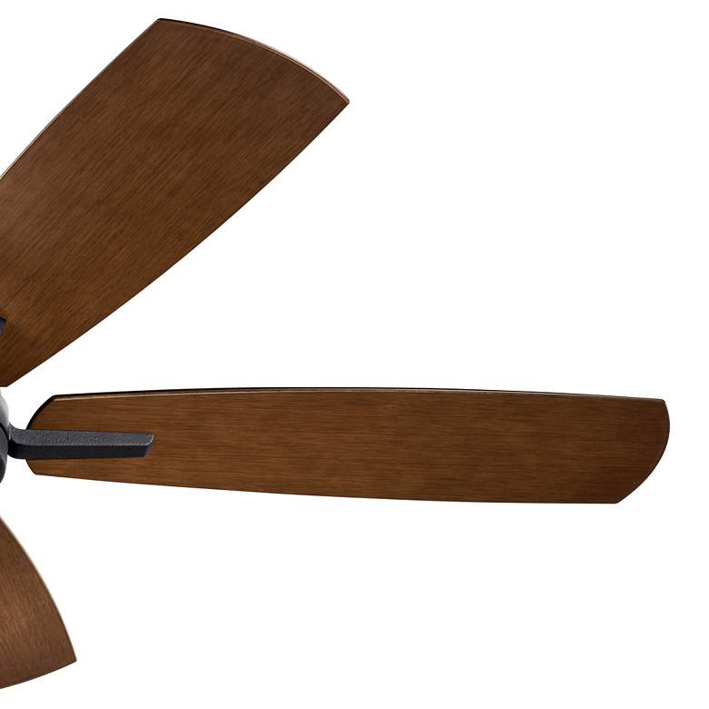 Image 7 52 inch Kichler Lydra Black Damp Rated LED Ceiling Fan with Remote more views