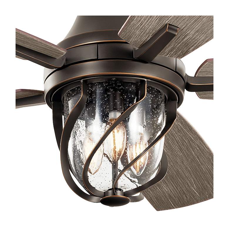 Image 7 52 inch Kichler Lydra Olde Bronze Damp Rated LED Ceiling Fan with Remote more views