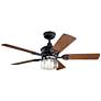 2_52" Kichler Lyndon Black LED Outdoor Ceiling Fan with Wall Control