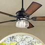 1_52" Kichler Lyndon Black LED Outdoor Ceiling Fan with Wall Control