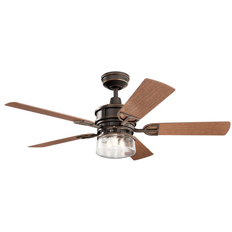 Image 4 52" Kichler Lyndon Black LED Outdoor Ceiling Fan with Wall Control more views