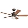 4_52" Kichler Lyndon Black LED Outdoor Ceiling Fan with Wall Control more views