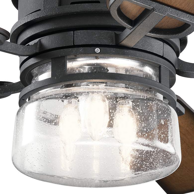 Image 5 52" Kichler Lyndon Black LED Outdoor Ceiling Fan with Wall Control more views
