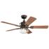 52" Kichler Lyndon Bronze LED Wet Rated Ceiling Fan with Wall Control