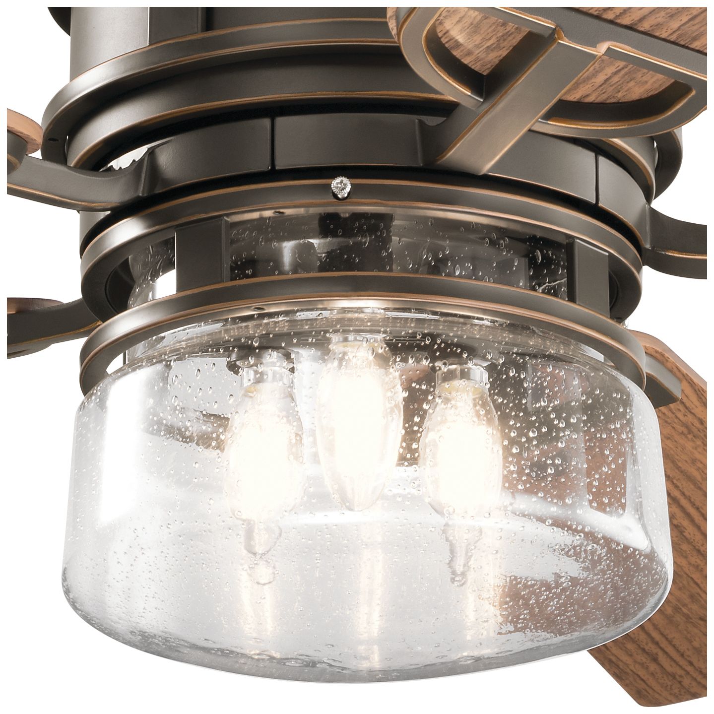 Image 5 52" Kichler Lyndon Bronze LED Wet Rated Ceiling Fan with Wall Control more views