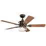 52" Kichler Lyndon Bronze LED Wet Rated Ceiling Fan with Wall Control