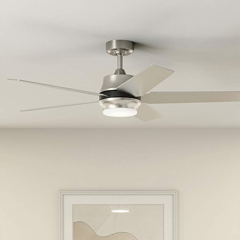 Image 1 52 inch Kichler Maeve Brushed Stainless Steel LED Ceiling Fan