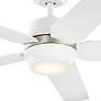 52" Kichler Maeve Matte White LED Ceiling Fan with Remote in scene