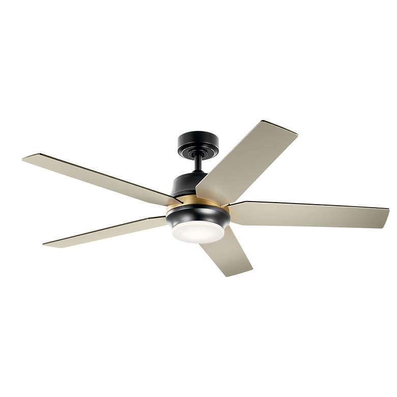 Image 4 52" Kichler Maeve Satin Black LED Ceiling Fan with Remote more views