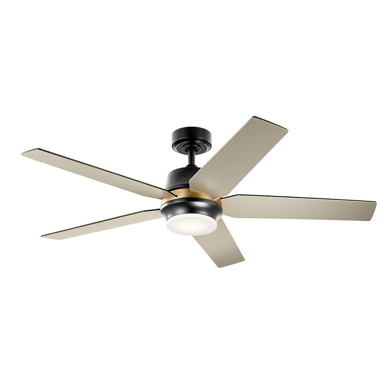 Image 5 52 inch Kichler Maeve Satin Black LED Ceiling Fan with Remote more views