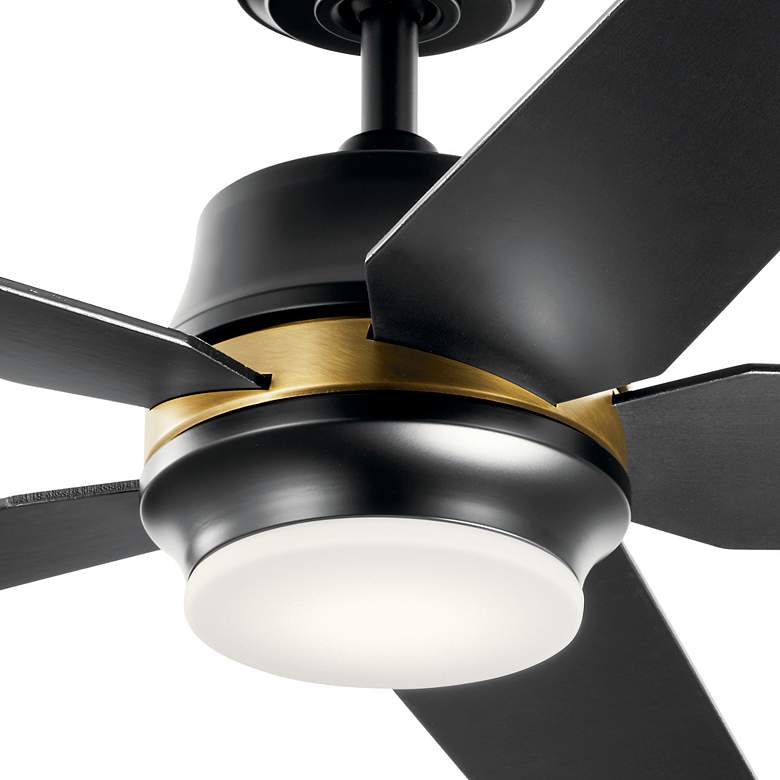 Image 5 52 inch Kichler Maeve Satin Black LED Ceiling Fan with Remote more views