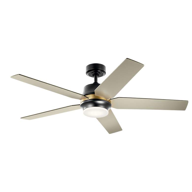 Image 7 52" Kichler Maeve Satin Black LED Ceiling Fan with Remote more views