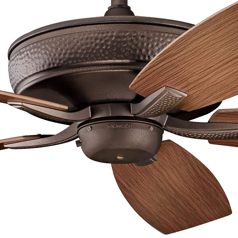Image 3 52" Kichler Monarch II Copper Wet Location Ceiling Fan with Remote more views