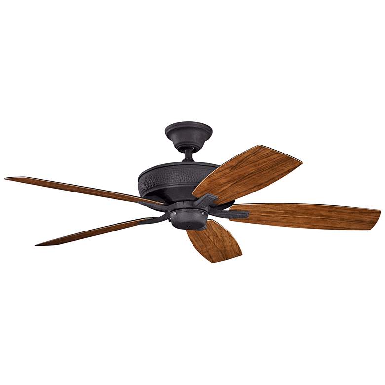 Image 2 52" Kichler Monarch II Distressed Black Wet Rated Fan with Remote