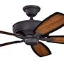 52" Kichler Monarch II Distressed Black Wet Rated Fan with Remote