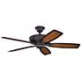 52" Kichler Monarch II Distressed Black Wet Rated Fan with Remote