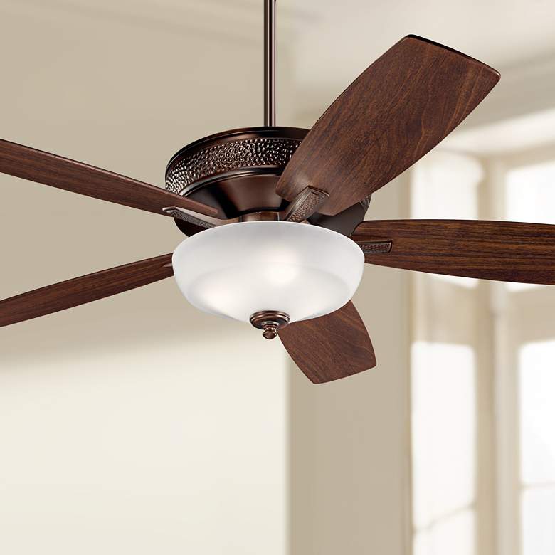 Image 1 52 inch Kichler Monarch II Oil-Brushed Bronze LED Ceiling Fan with Remote