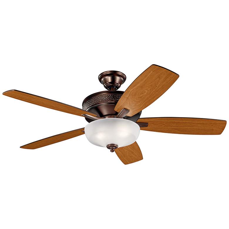 Image 3 52" Kichler Monarch II Oil-Brushed Bronze LED Ceiling Fan with Remote more views