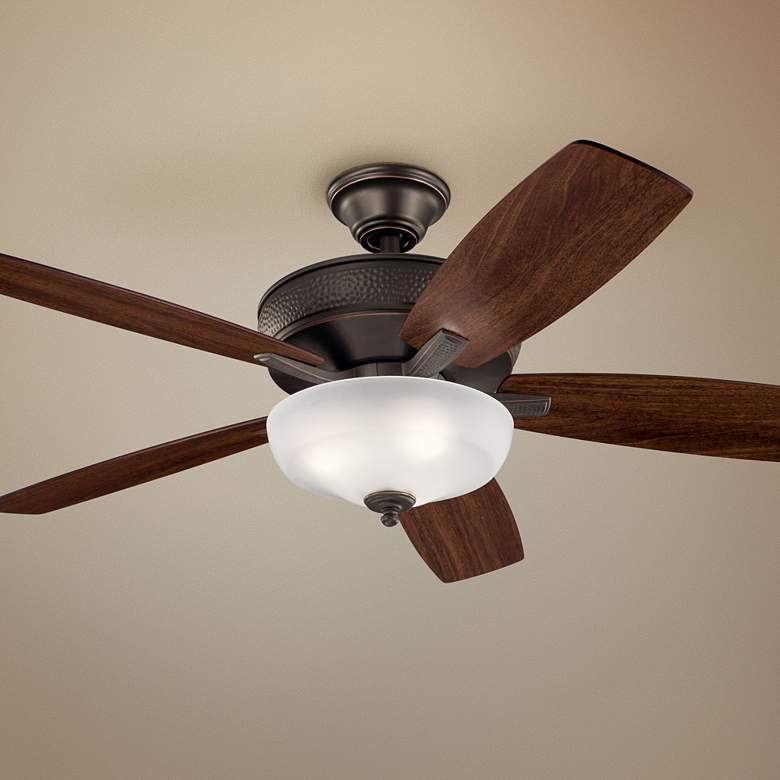 Image 1 52" Kichler Monarch II Olde Bronze LED Ceiling Fan with Remote
