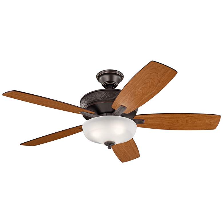 Image 3 52" Kichler Monarch II Olde Bronze LED Ceiling Fan with Remote more views