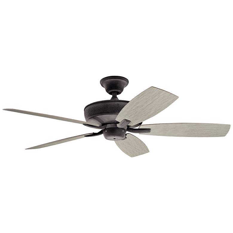 Image 2 52 inch Kichler Monarch II Patio Weathered Zinc Ceiling Fan with Remote