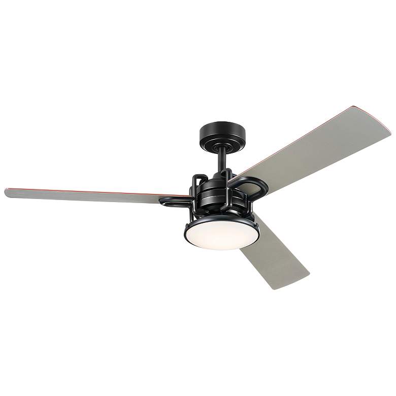 Image 3 52 inch Kichler Pillar Satin Black LED Ceiling Fan