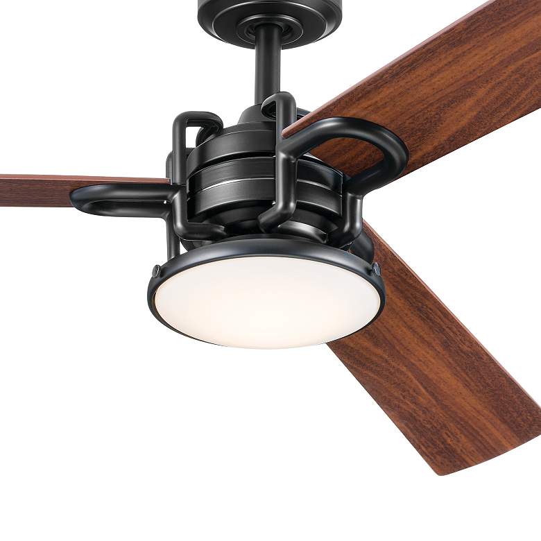 Image 5 52 inch Kichler Pillar Satin Black LED Ceiling Fan more views