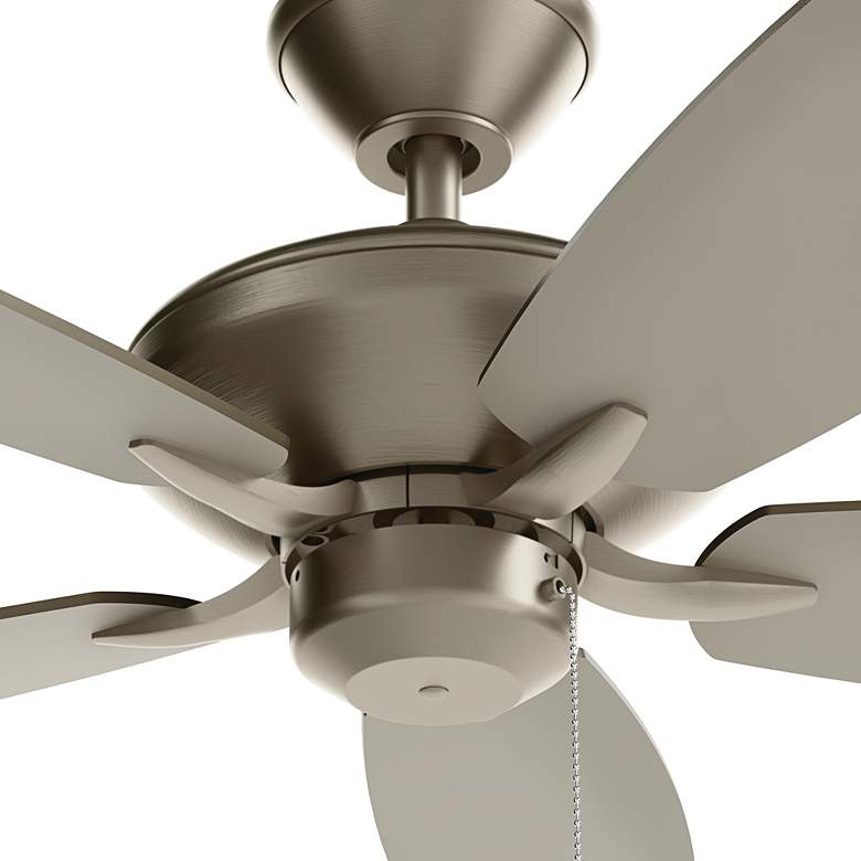 Image 3 52 inch Kichler Renew Damp Rated Brushed Nickel Pull Chain Ceiling Fan more views