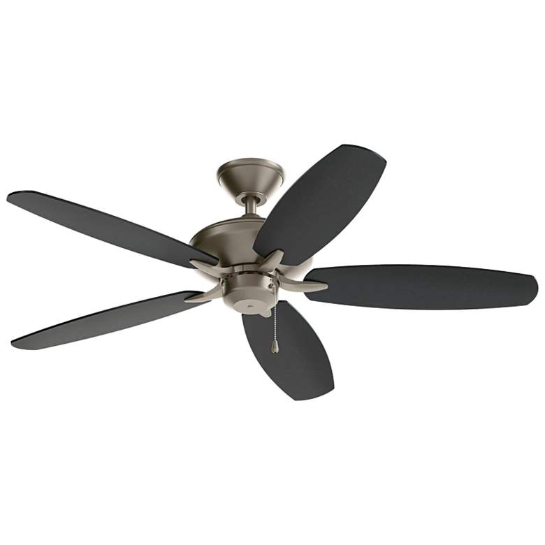 Image 7 52 inch Kichler Renew Damp Rated Brushed Nickel Pull Chain Ceiling Fan more views