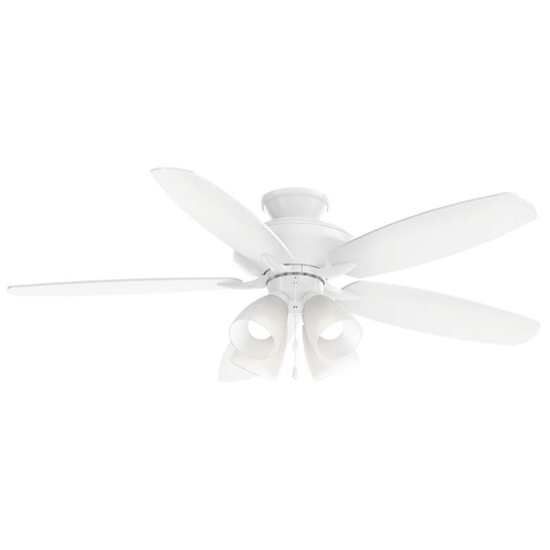 Image 3 52" Kichler Renew Mattte White LED Pull Chain Ceiling Fan